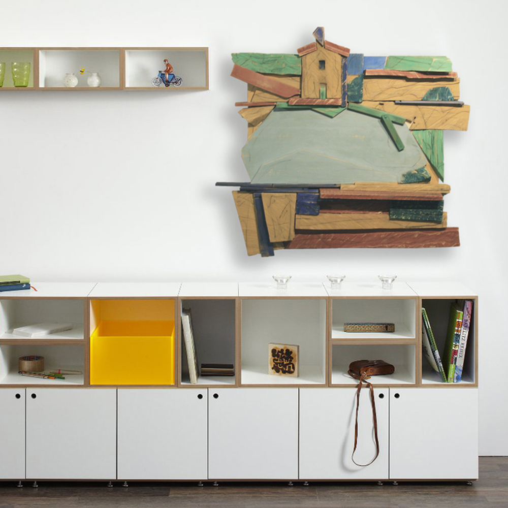 Kunst Holzcollage von Marcel Schoenen