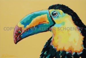 Gemälde Vogel Tukan - Britta Schoenen