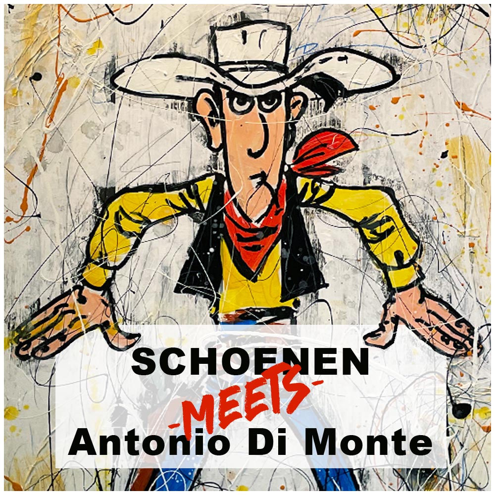Gastkunst Antonio Di Monte Comix Comic Gemälde Unikate Originale grossformatige Bilder Mixed Media Lucky Luke Pink Panther Donald Dagobert Duck Mick Minnie Mouse