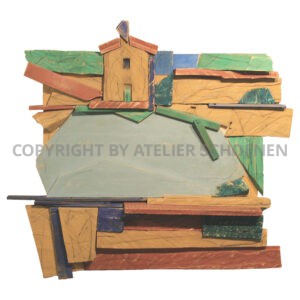 Holz Collage Bild - Bildhauer - Marcel Schoenen - Atelier Schoenen