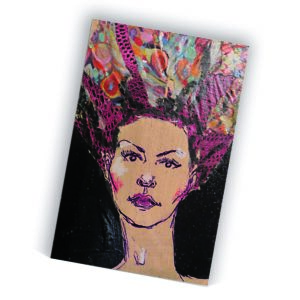 Kunstwerk Kunst Beispiel Zum Ziehen aus dem Automaten Kunstautomat Belgien Ostbelgie bei Aachen Britta und Marcel Schoenen Kuenstlerpaar aus WDR Wunderschoen Frauenkopf Frauenkoepfe Portraits
