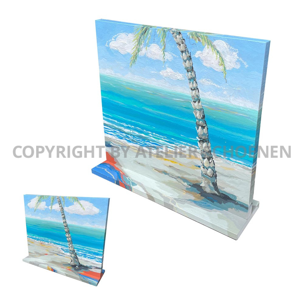 Das Meer als Bildobjekt Kunstwerk Kunst Malerei auf Holz zum Hinstellen Painting The Sea modern object Schoenen Atelier und Schauraum Eynatten Raeren Belgium